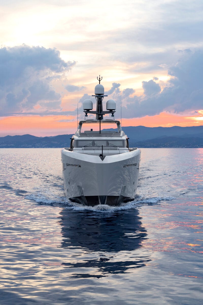 Yacht sailing on the sea