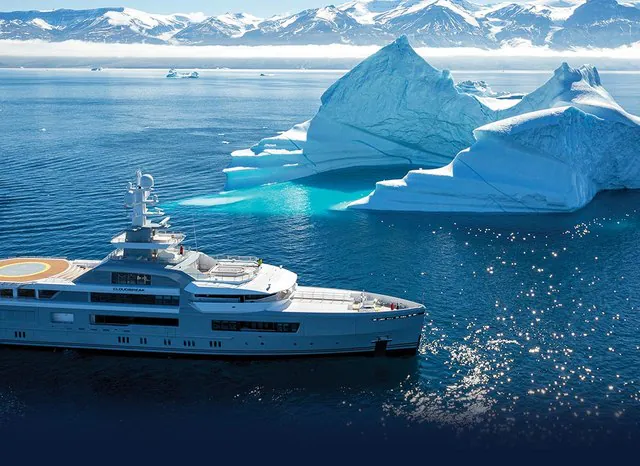 yacht and iceberg