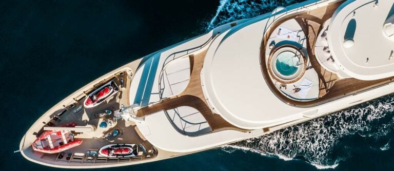yacht view from above