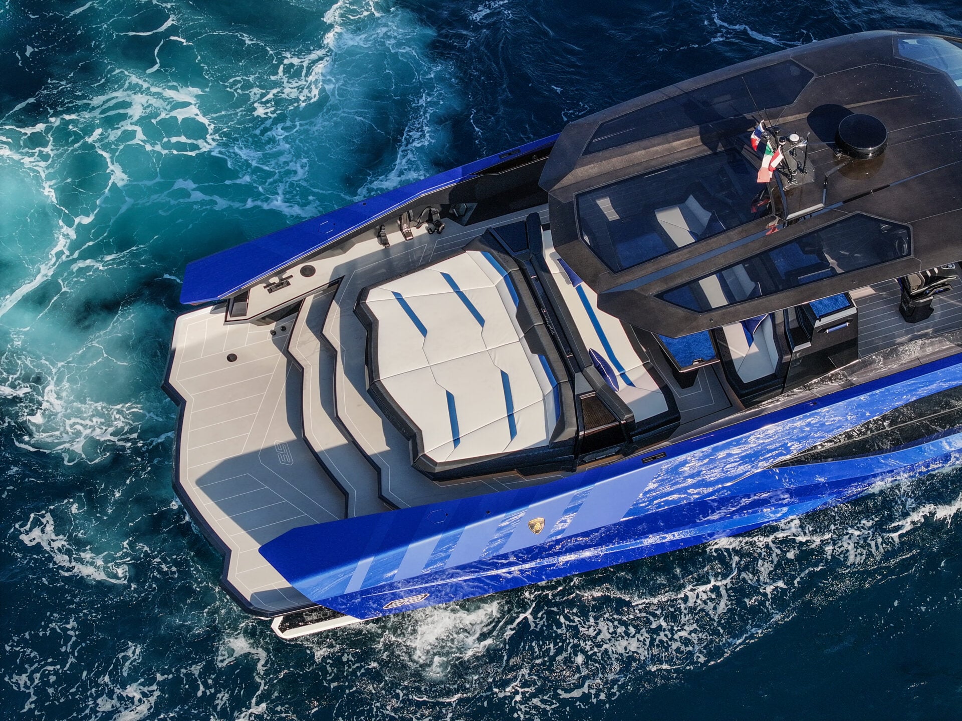 Lamborghini Yacht carbon fiber design details and finish