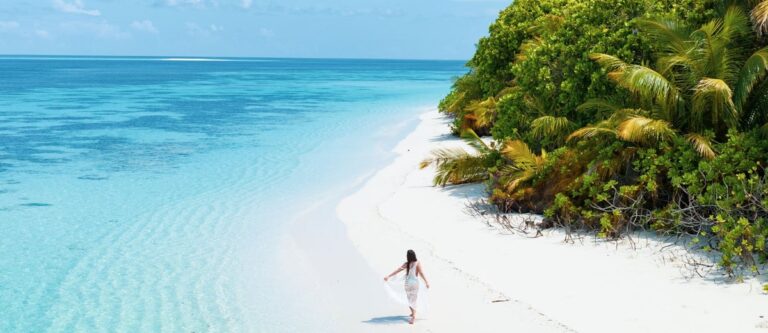 Seychelles white sandy beach